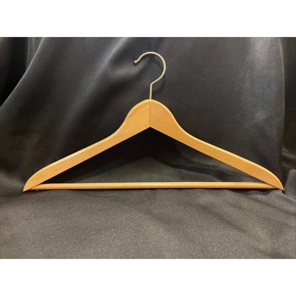 Lot of 3 Vintage Unbranded Wooden Hangers for Suits Jackets Pants Tops Dresses